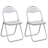 vidaXL Folding chair 2 pcs Black and Grey 48 x 43.5 x 81 cm