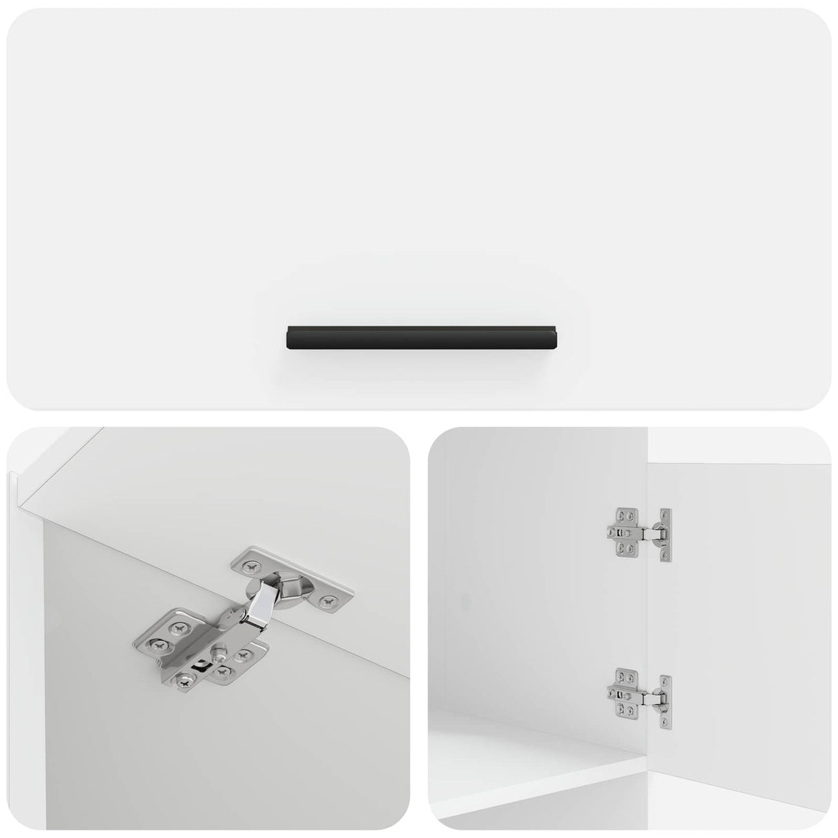 vidaXL Commode Lazette avec rangement 2 pcs Blanc Bois d'ingénierie
