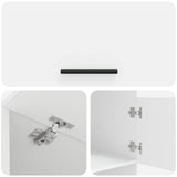 vidaXL Commode Lazette avec rangement 2 pcs Blanc Bois d'ingénierie