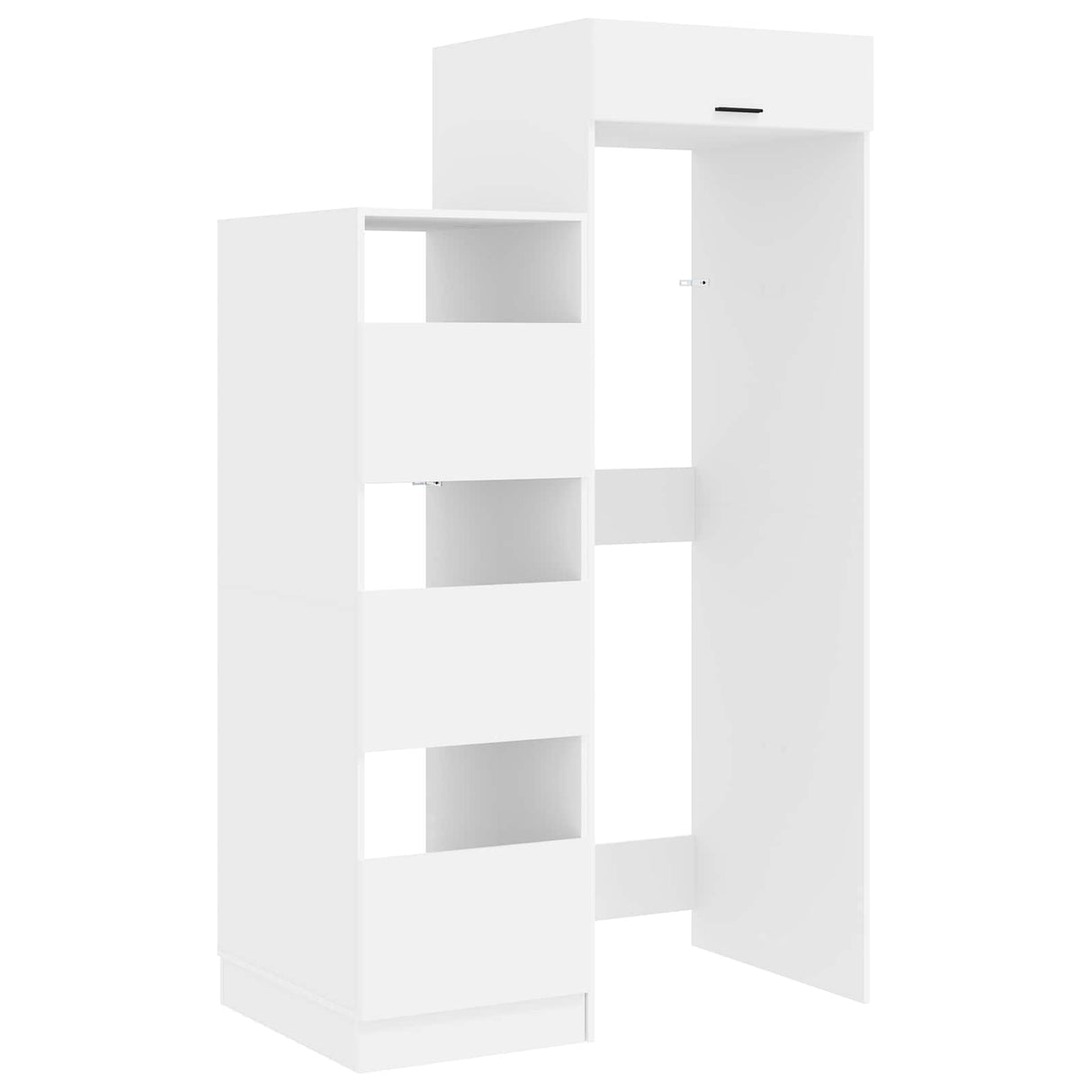 vidaXL Commode Lazette avec rangement 2 pcs Blanc Bois d'ingénierie