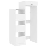 vidaXL Commode Lazette avec rangement 2 pcs Blanc Bois d'ingénierie