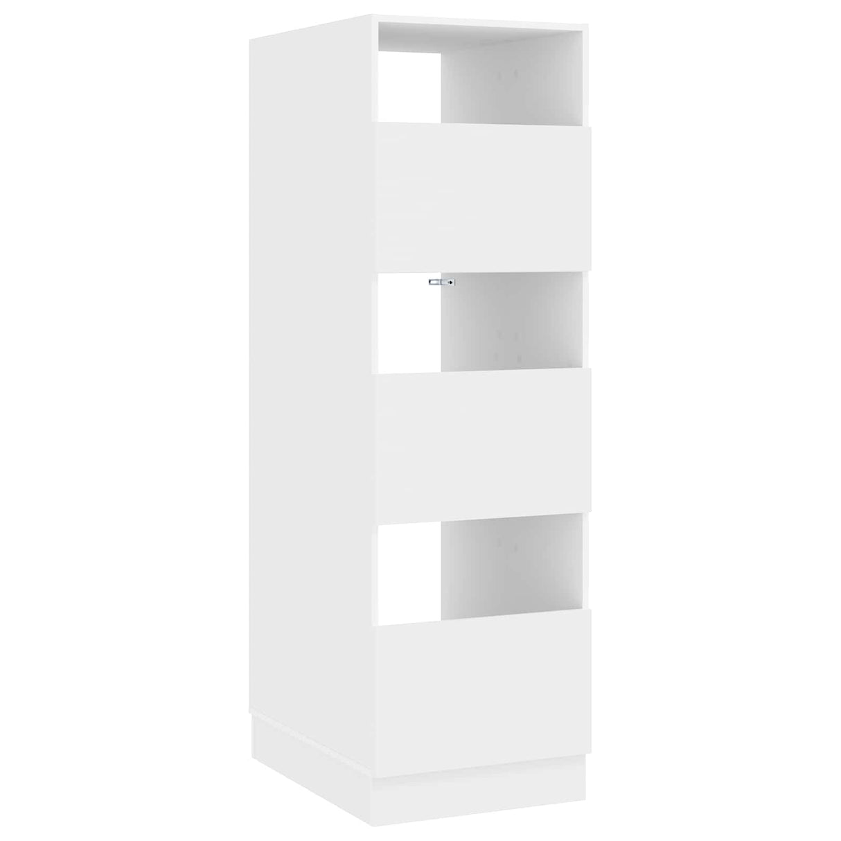 vidaXL Commode Lazette avec rangement 2 pcs Blanc Bois d'ingénierie