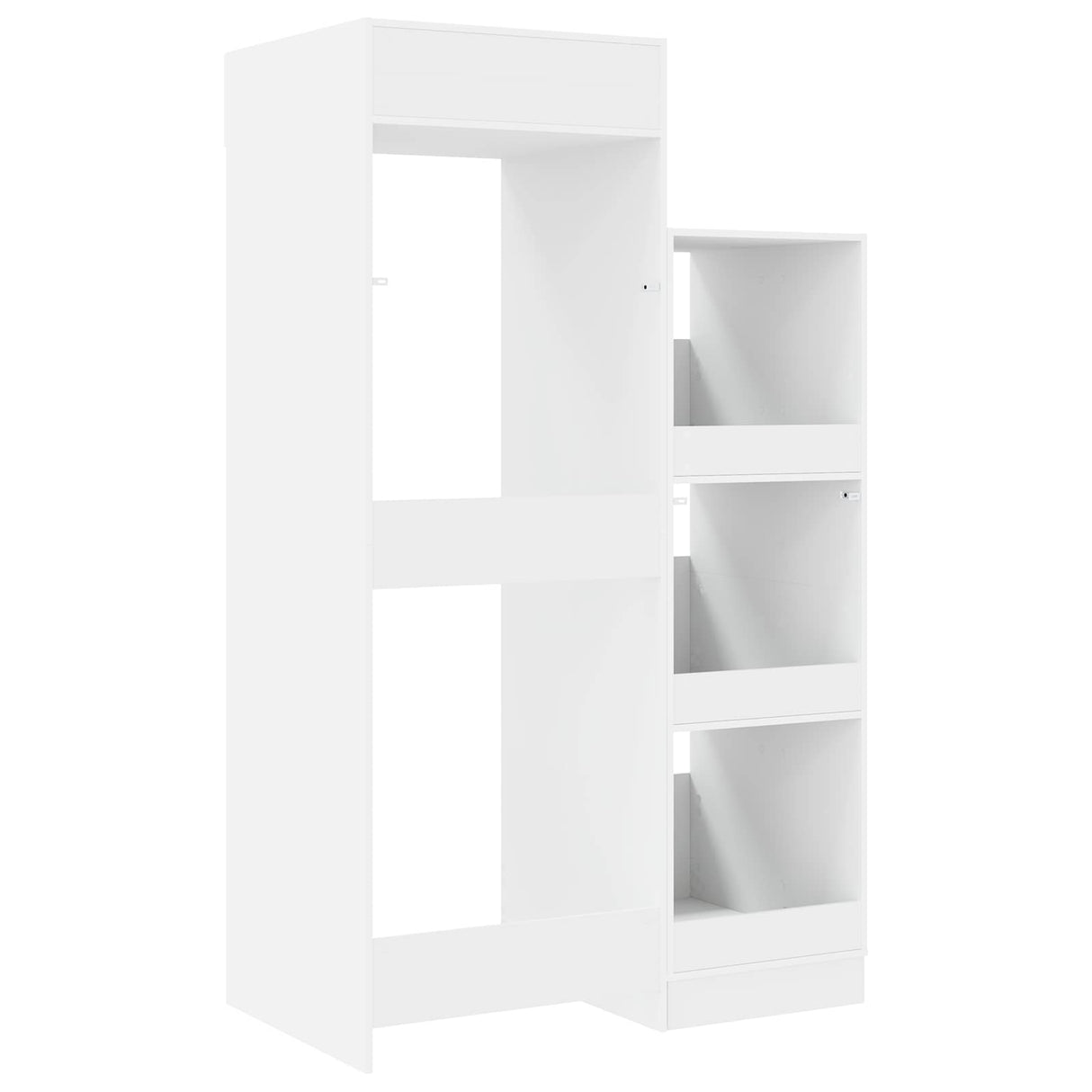 vidaXL Commode Lazette avec rangement 2 pcs Blanc Bois d'ingénierie