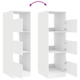 vidaXL Commode Lazette avec rangement 2 pcs Blanc Bois d'ingénierie