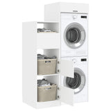 vidaXL Commode Lazette avec rangement 2 pcs Blanc Bois d'ingénierie