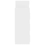 vidaXL Commode Lazette avec rangement 2 pcs Blanc Bois d'ingénierie