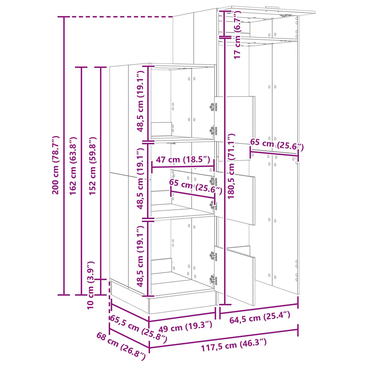 vidaXL Commode Lazette avec rangement 2 pcs Blanc Bois d'ingénierie