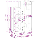 vidaXL Commode Lazette avec rangement 2 pcs Blanc Bois d'ingénierie