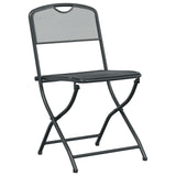 vidaXL Ensemble de mobilier d'extérieur 5 pcs Fer et Acier Anthracite