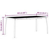 vidaXL Ensemble de mobilier d'extérieur 5 pcs Fer et Acier Anthracite