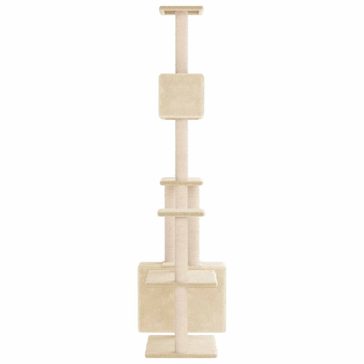 vidaXL Kattentoren met sisal krabpalen Crèmekleurig 177,5 cm