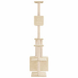 vidaXL Kattentoren met sisal krabpalen Crèmekleurig 177,5 cm