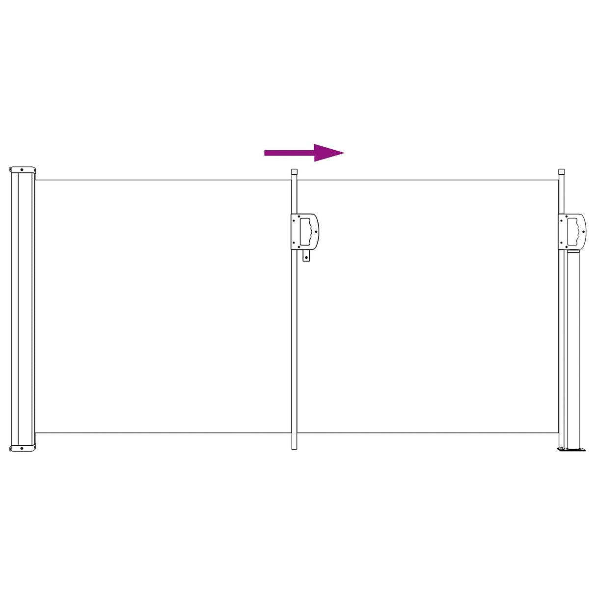 vidaXL Retractable Side Awning Anthracite 300 x 100 cm Polyester