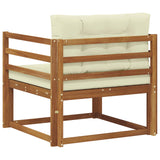 vidaXL Buiten Midden Sofa Massief Acacia Hout Naturel