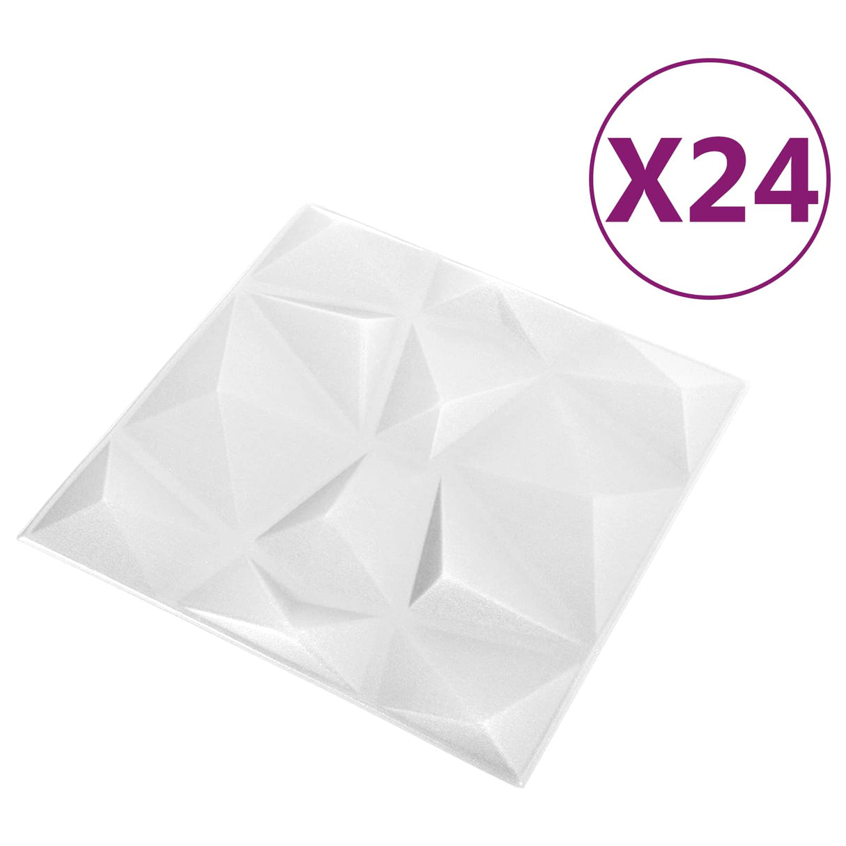 vidaXL Wandpanelen 12 pcs Diamond Wit 50 x 50 cm XPS Schuim