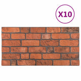 vidaXL Wall Panels 10 pcs Dark Brown and White 100 x 50 cm EPS Foam