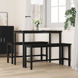 vidaXL Eetbank Zwart Eiken 100 x 32,5 x 48,5 cm