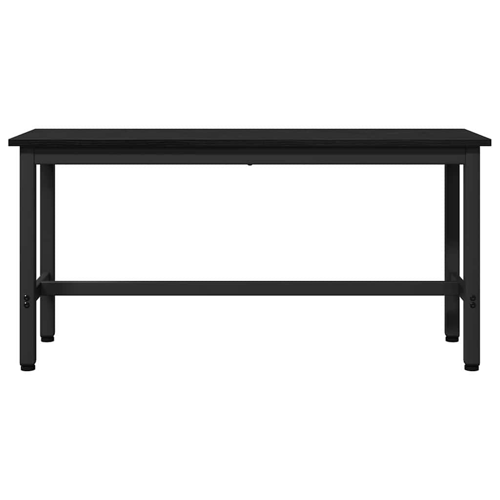vidaXL Eetbank Zwart Eiken 100 x 32,5 x 48,5 cm