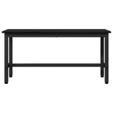 vidaXL Eetbank Zwart Eiken 100 x 32,5 x 48,5 cm