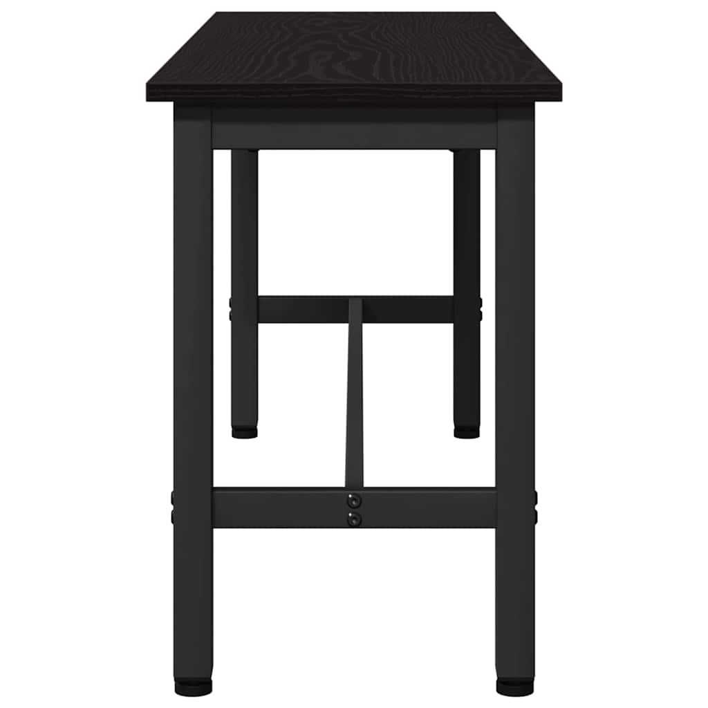 vidaXL Eetbank Zwart Eiken 100 x 32,5 x 48,5 cm