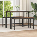 vidaXL Eetbank Zwart Eiken 100 x 32,5 x 48,5 cm