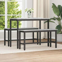 vidaXL Eetbank Zwart Eiken 100 x 32,5 x 48,5 cm