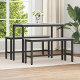 vidaXL Eetbank Zwart Eiken 100 x 32,5 x 48,5 cm