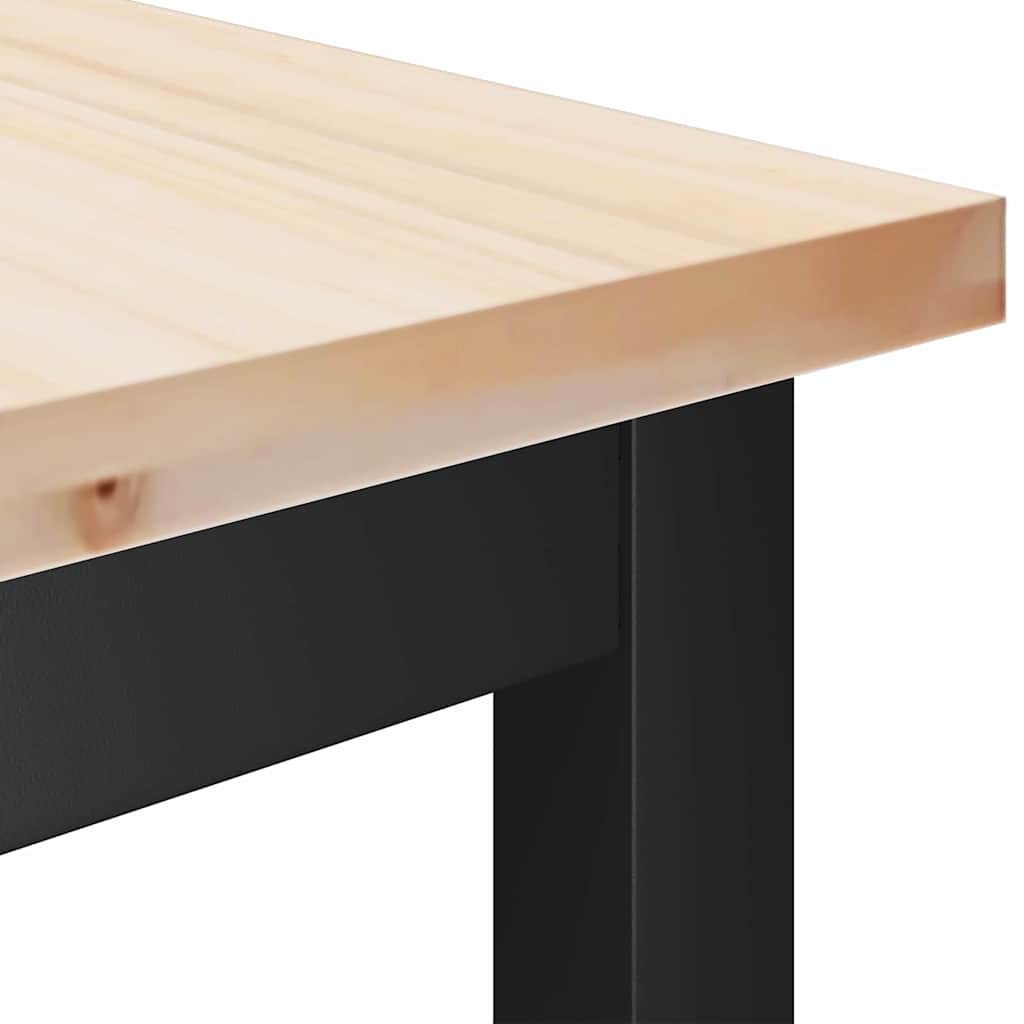 vidaXL Dining Bench Natural 100 x 32.5 x 49 cm Solid Pine Wood