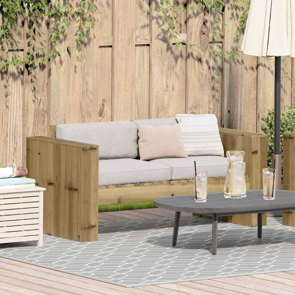 vidaXL Tuin Sofa Naturel 134 x 60 x 62 cm Massief grenenhout