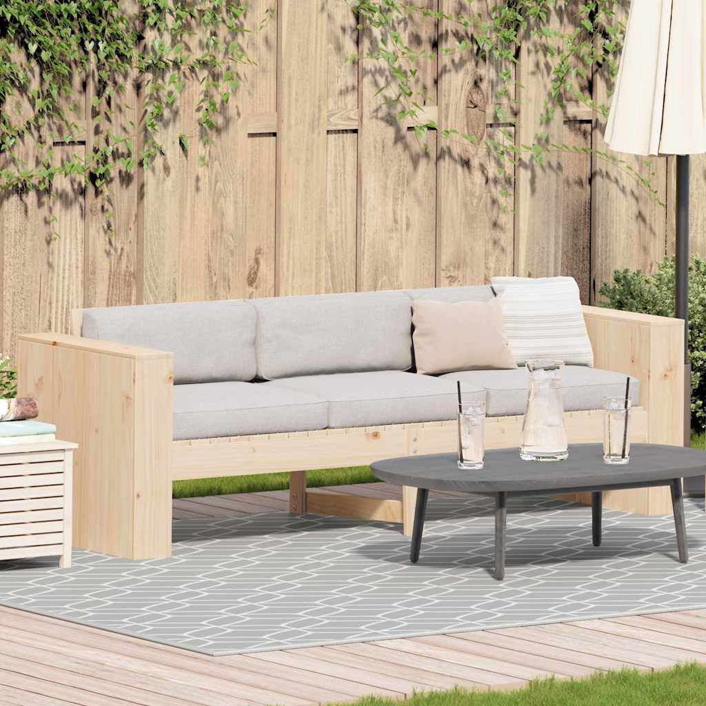 vidaXL Tuin Sofa Naturel 134 x 60 x 62 cm Massief grenenhout