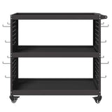 vidaXL Gereedschapswagen Zwart 75 x 35 x 73 cm Koudgewalst staal