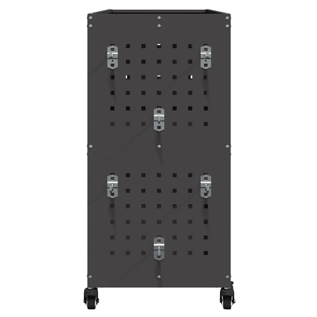 vidaXL Gereedschapswagen Zwart 75 x 35 x 73 cm Koudgewalst staal