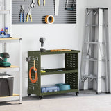 vidaXL Gereedschapswagen Zwart 75 x 35 x 73 cm Koudgewalst staal