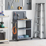 vidaXL Gereedschapswagen Zwart 75 x 35 x 73 cm Koudgewalst staal