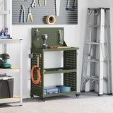 vidaXL Gereedschapswagen Zwart 75 x 35 x 73 cm Koudgewalst staal