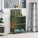 vidaXL Gereedschapswagen Zwart 75 x 35 x 73 cm Koudgewalst staal