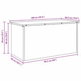 vidaXL Buitopslagdoos Zwart 100 x 50,5 x 50 cm Staal