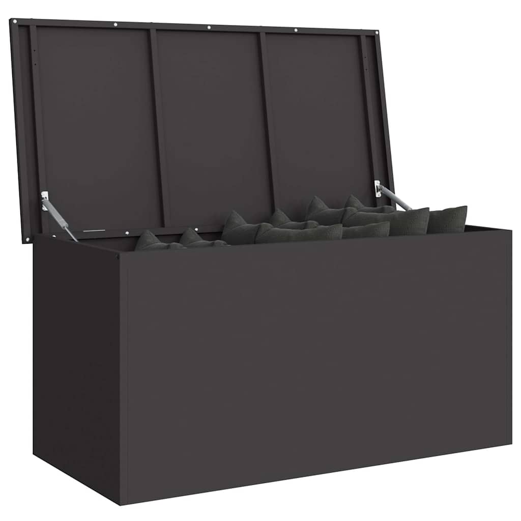 vidaXL Buitopslagdoos Zwart 100 x 50,5 x 50 cm Staal