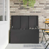 vidaXL Buitopslagdoos Zwart 100 x 50,5 x 50 cm Staal