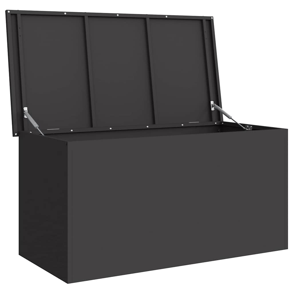 vidaXL Buitopslagdoos Zwart 100 x 50,5 x 50 cm Staal