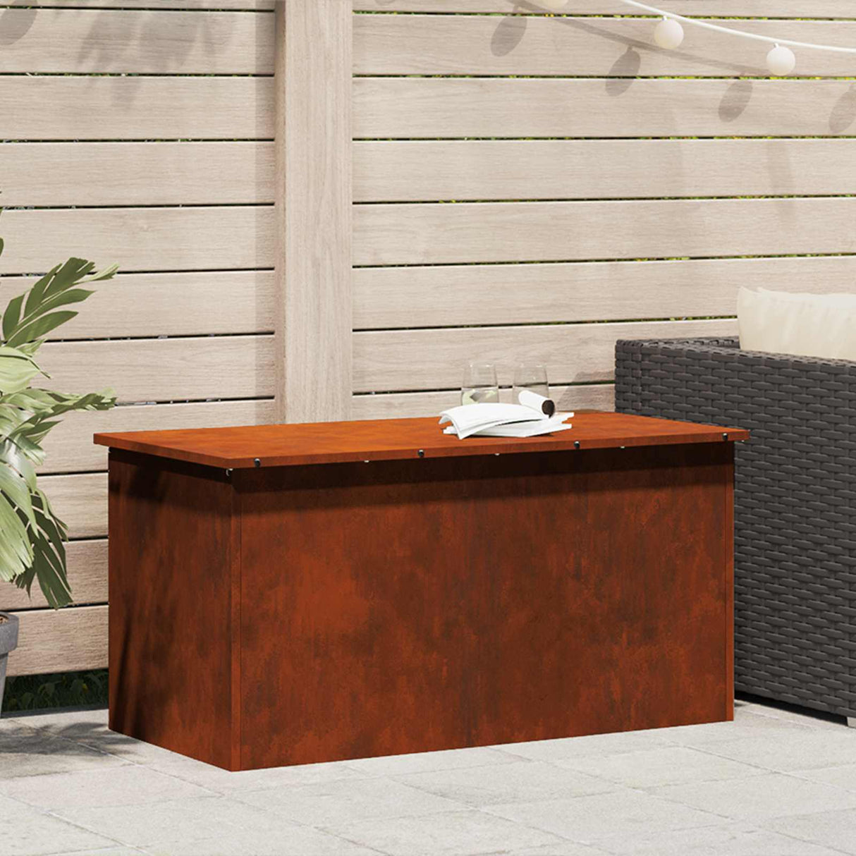 vidaXL Buitopslagdoos Zwart 100 x 50,5 x 50 cm Staal