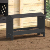 vidaXL Chicken Feeder Black 81 x 32 x 53.5 cm Cold Rolled Steel