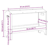 vidaXL Chicken Feeder Black 81 x 32 x 53.5 cm Cold Rolled Steel