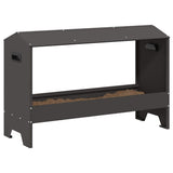 vidaXL Chicken Feeder Black 81 x 32 x 53.5 cm Cold Rolled Steel