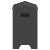 vidaXL Chicken Feeder Black 81 x 32 x 53.5 cm Cold Rolled Steel
