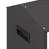 vidaXL Chicken Feeder Black 81 x 32 x 53.5 cm Cold Rolled Steel