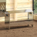 vidaXL Chicken Feeder Black 81 x 32 x 53.5 cm Cold Rolled Steel