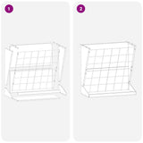 vidaXL Hooihouder Zwart 71 x 33 x 70 cm Koudgewalst Staal