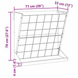 vidaXL Hooihouder Zwart 71 x 33 x 70 cm Koudgewalst Staal