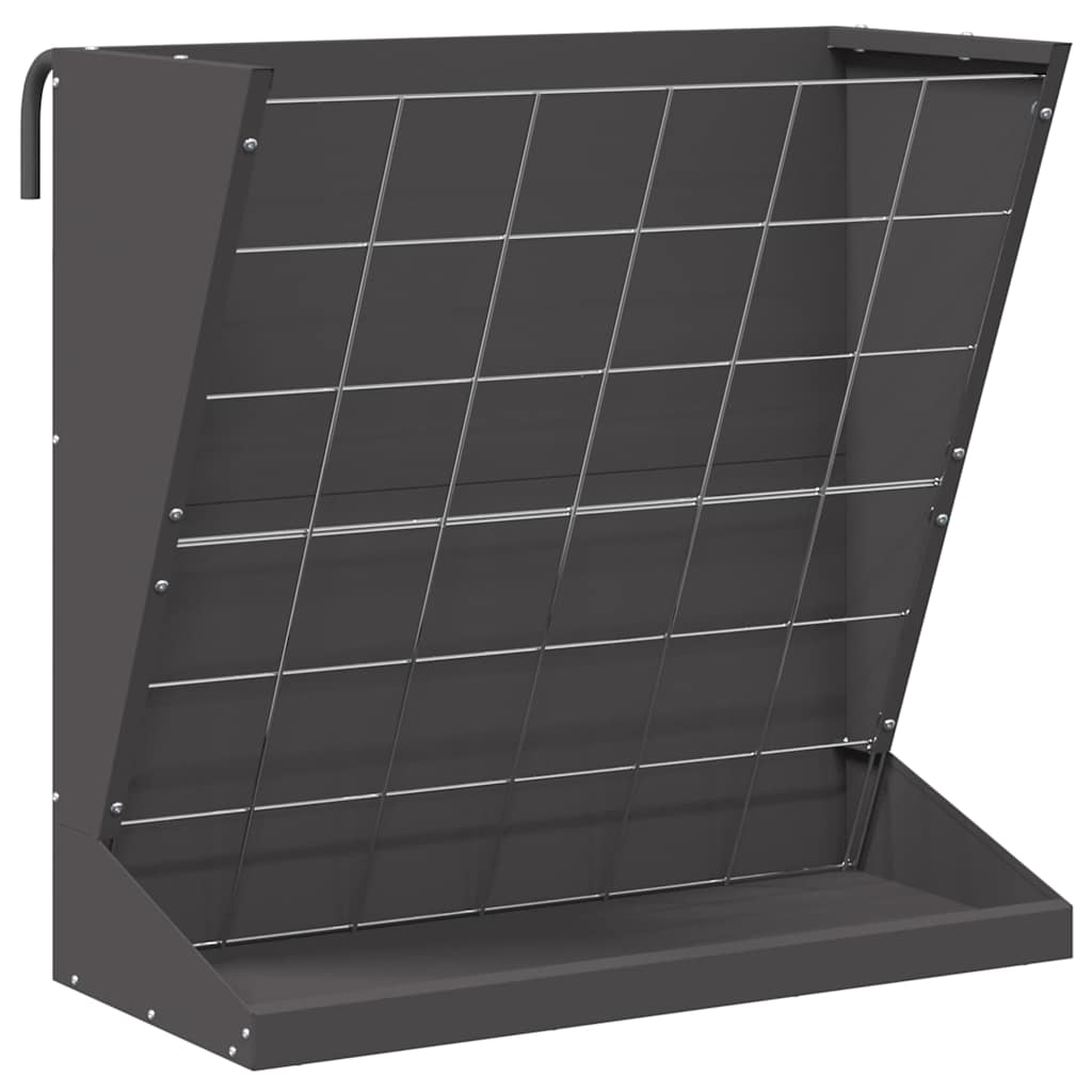 vidaXL Hooihouder Zwart 71 x 33 x 70 cm Koudgewalst Staal